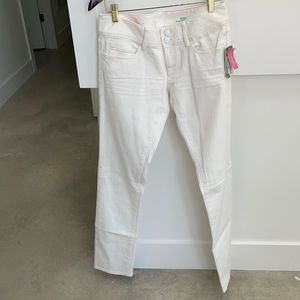 Lilly Pulitzer White Denim Worth Straight Jean Sz4